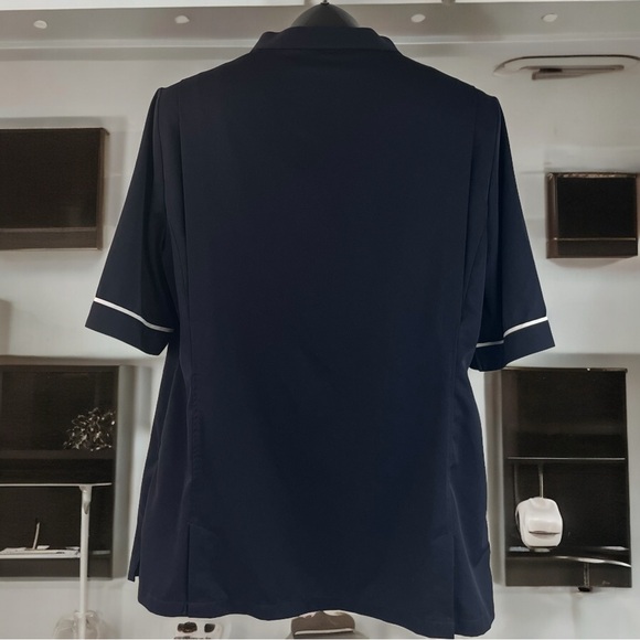 Stand Up Collar Tunic Blouse Size Large - Picture 2 of 14